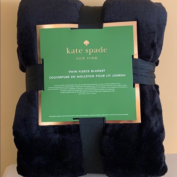 1 LEFT. BRAND NEW Kate Spade Twin Fleece Blanket - Picture 3 of 4